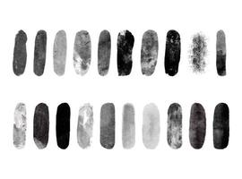 Black set paint, ink brush, brush strokes, brushes collection brush stroke paint boxes white background vector