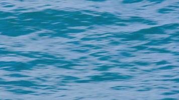 vista das ondas do mar enquanto o barco navega no mar. close-up de uma onda de água espirrando depois de um barco a motor. video