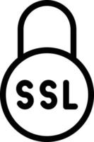 Ilustración de vector SSL en un fondo. Símbolos de calidad premium. Iconos vectoriales para concepto y diseño gráfico.