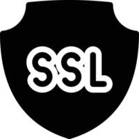 Ilustración de vector SSL en un fondo. Símbolos de calidad premium. Iconos vectoriales para concepto y diseño gráfico.