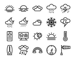 Set of weather icons, Set of weather collection in black color for website design, Design elements for your projects. Vector illustration, weather icon, Set of weather icon collection for application