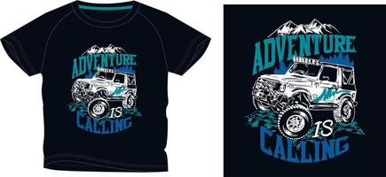 Adventure is calling graphic design vector illustration