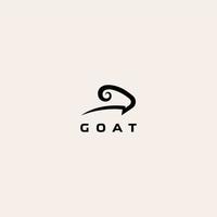 Goat simple logo design, goat head vector