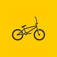 diseño de silueta de vector simple bmx