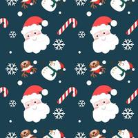 Seamless pattern of Santa Claus vector