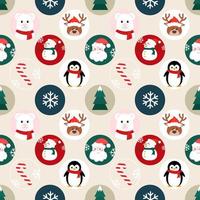 Seamless pattern of Christmas decoration vector