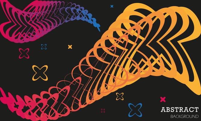 abstract colorful blend stars in black background