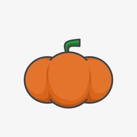 flat pumpkin vector illustration isolated on white background with cartoon style design
