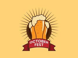 World beer celebration day october festival design vector