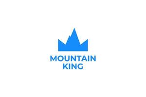 Flat mountain king logo design vector illustration idea