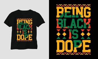 ser negro es genial - camiseta del mes de la historia negra vector