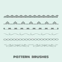 decorative pattern brushes borders frame vector