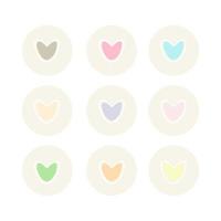 Aesthetic cute pastel colors text highlights social media vector