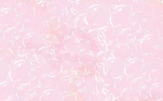 fondo de espuma de baño rosa aislado sobre fondo transparente. textura de burbujas de champú. champú espumoso y espuma de baño, ilustración vectorial. vector