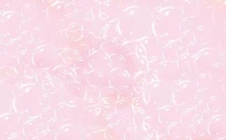 Background of bath  pink foam isolated on transparent background. Shampoo bubbles texture.Sparkling shampoo and bath lather, vector illustration.