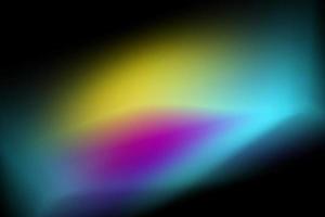 Rainbow highlights on a black background.Glare or reflection from water and glass.Glittering  particles for social media backgrounds, product presentations, photo shots. vector