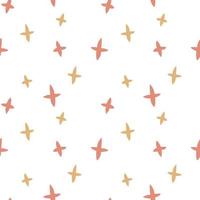 Stars boho seamless pattern vector illustration in muted colors