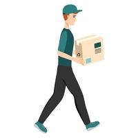 Fast delivery service concept flat vector illustration