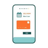 Online shopping app ui template vector flat illustration