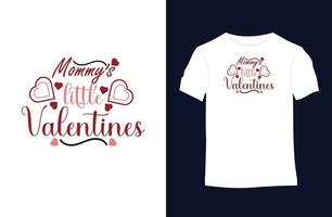 diseño de camisetas vectoriales de San Valentín con siluetas, tipografía, impresión, ilustración vectorial vector