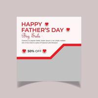 Happy Fathers Day Social Media Post Design template vector