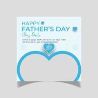 happy fathers day social media post design vector