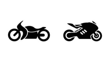 bike icon set illustration silhouettes Free Vector