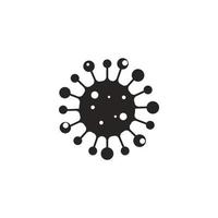 icono del virus de la corona vector