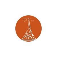 icono de vector de torre eiffel