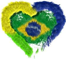 ilustración de la bandera de brasil de peluche vector