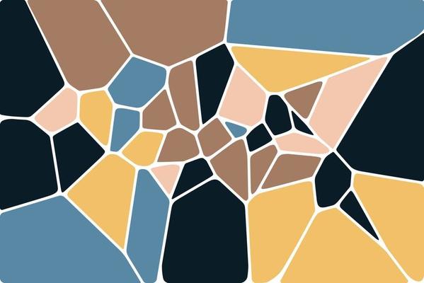 Voronoi colorful diagram geometrical tile texture, background, stone texture, print fabric vector mosaic patterns