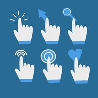 hand icons web collection vector