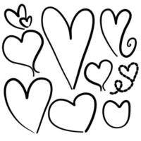 heart hand drawn design vector