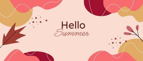 Summer background design vector