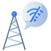 signal wifi empty state single isolated icon with smooth gradient style vector