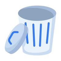 trash recycle empty state single isolated icon with flat style vector