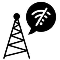 señal wifi estado vacío único icono aislado con estilo de forma sólida vector