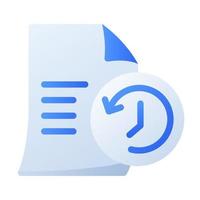 history file empty state single isolated icon with smooth gradient style vector