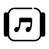 música estado vacío único icono aislado con estilo de forma sólida vector