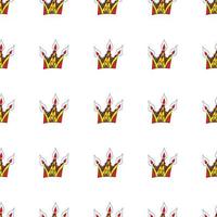 Seamless pattern from original crowns candles vector
