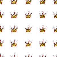 Seamless pattern from original crowns candles vector