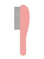 Flat style vector hairbrush illustration. Vector flat comb isolated