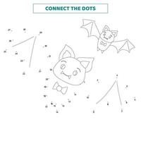 Connect the dots for the bat. vector