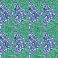 Contoured outline monstera mosaic seamless pattern. Palm leaves tile. vector