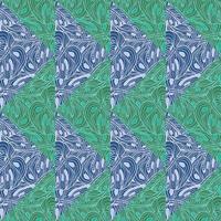 Contoured outline monstera mosaic seamless pattern. Palm leaves tile. vector