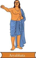 aryabhata fue el primero de los principales matemáticos-astrónomos de la época clásica de las matemáticas y la astronomía indias. vector