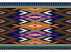 traditional ethnic geometric pattern background design for backgrounds carpet wallpaper clothes wrap fabric seamless embroidery style vector illustration