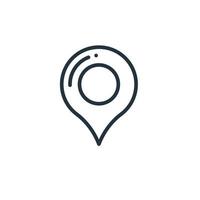 Location pin icon isolated on a white background. GPS symbols for web and mobile apps. vector
