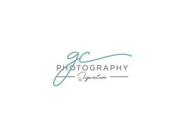 Letter GC Signature Logo Template Vector