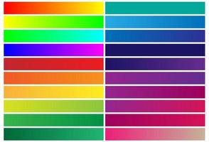 Modern color pallete. Popular Colors. Color Chart. Vector Eps 10. Gradient futuristic colors samples.